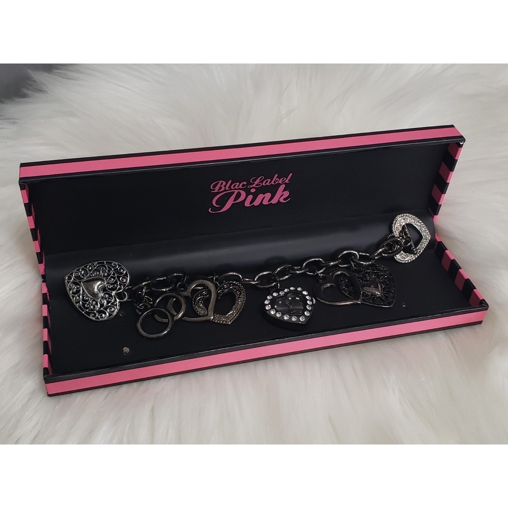 RARE! Y2K BLAC Label CHARM WATCH‎ HEART BRACELET baddie 90s 2000s rhinestones